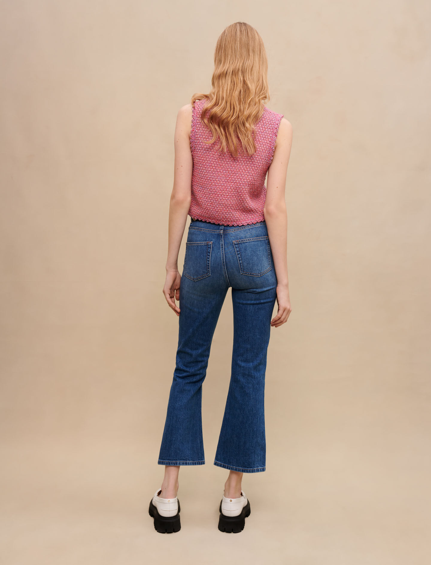 Jeans versierd met maankristallen - Blauw