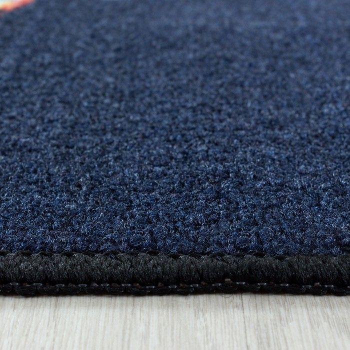 Alfombra infantil - AYYILDIZ - Espace Design - Azul marino - 80x120 cm - Base de látex