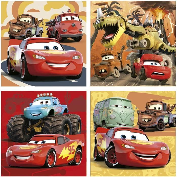Cars Progressive Puzzle - Set of 4 Puzzles - Educa® - 12-16-20-25 Pieces