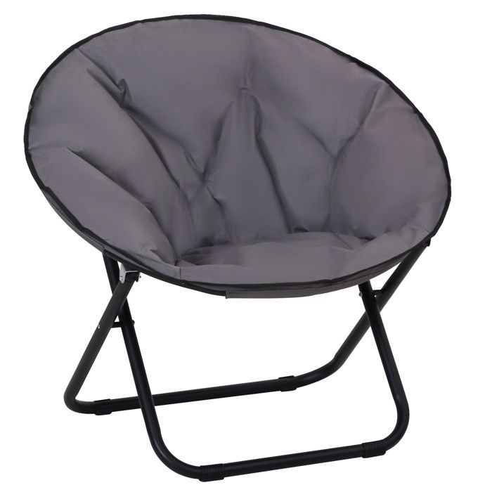 Outsunny Designer-Sessel, Metall, 80 x 80 x 75 cm, grau