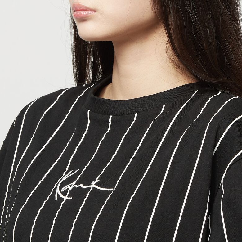 T-shirt Small Signature Essential a righe sottili taglia unica