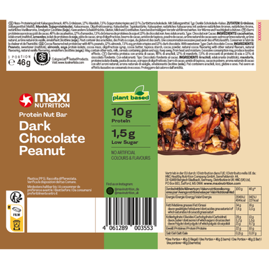Maxi Nutrition Proteinová tyčinka s hořkou čokoládou a ořechy 46 g 46 g