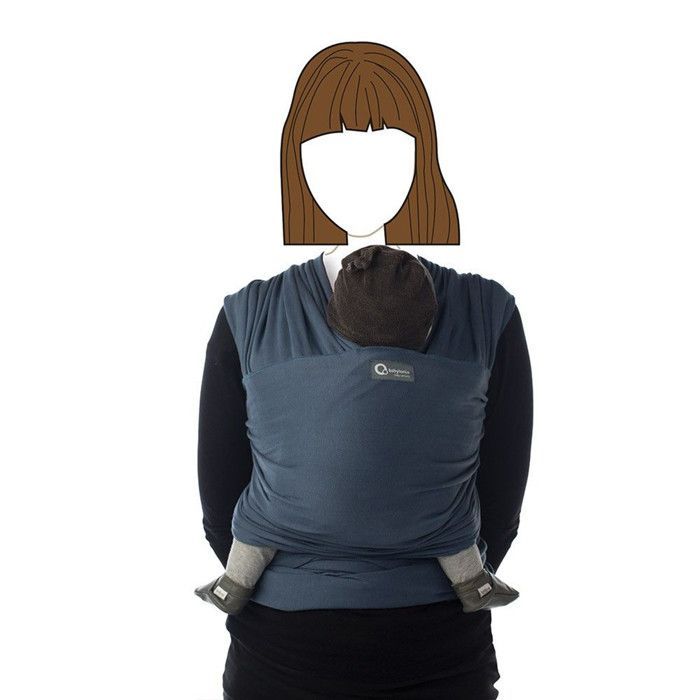 Écharpe De Portage - Babylonia Baby Carriers - Modèle TRICOT-SLEN - 100% Coton Organique - 500 cm - Bleu Jeans