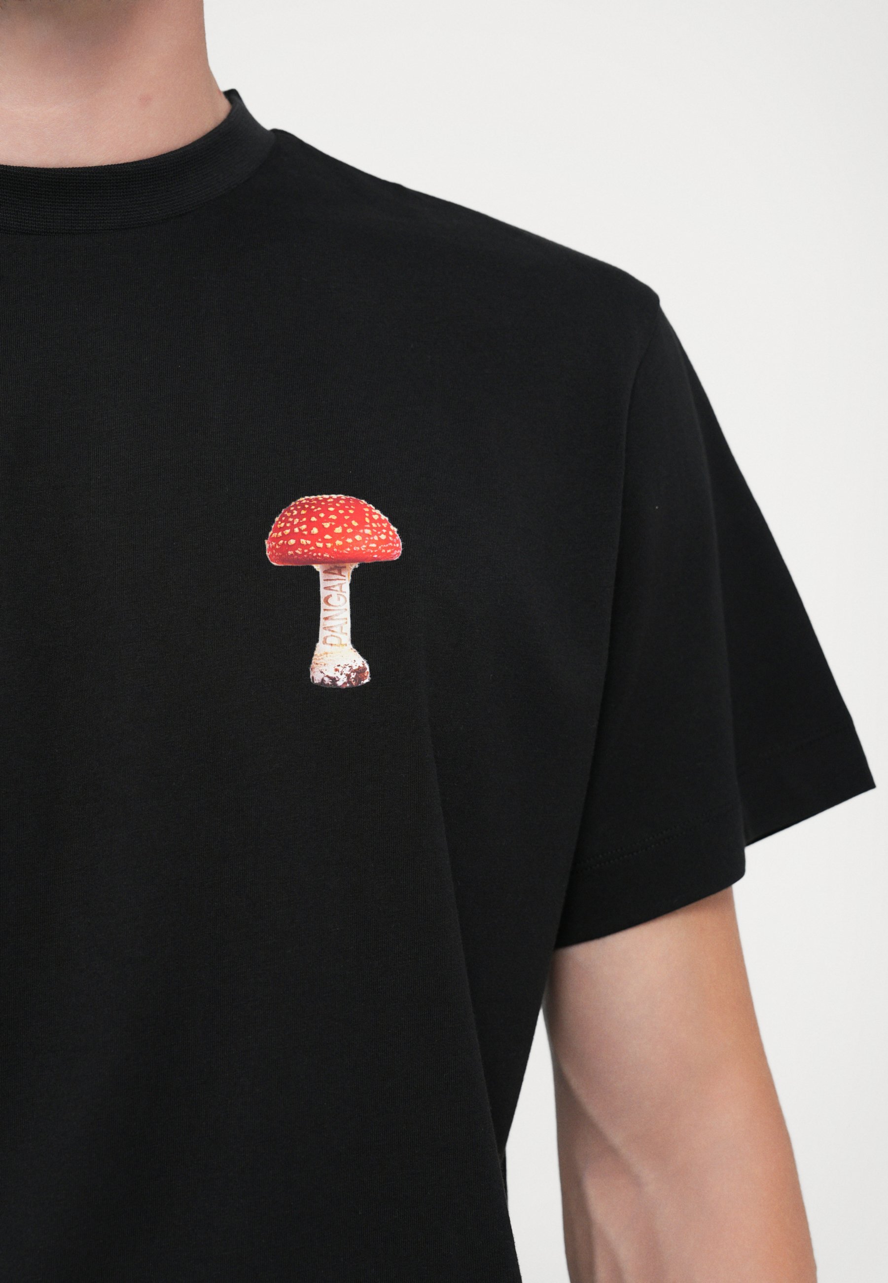 PANGAIA MIDWEIGHT MUSHROOM UNISEX - Tricou cu imprimeu - negru