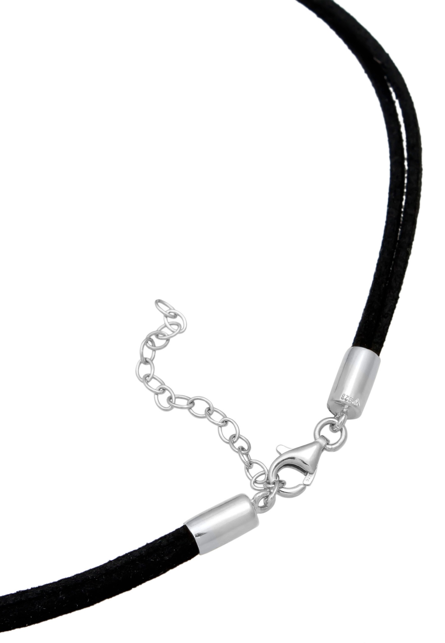 Elli Femmes choker cœur amour avec velours noir en argent sterling 925