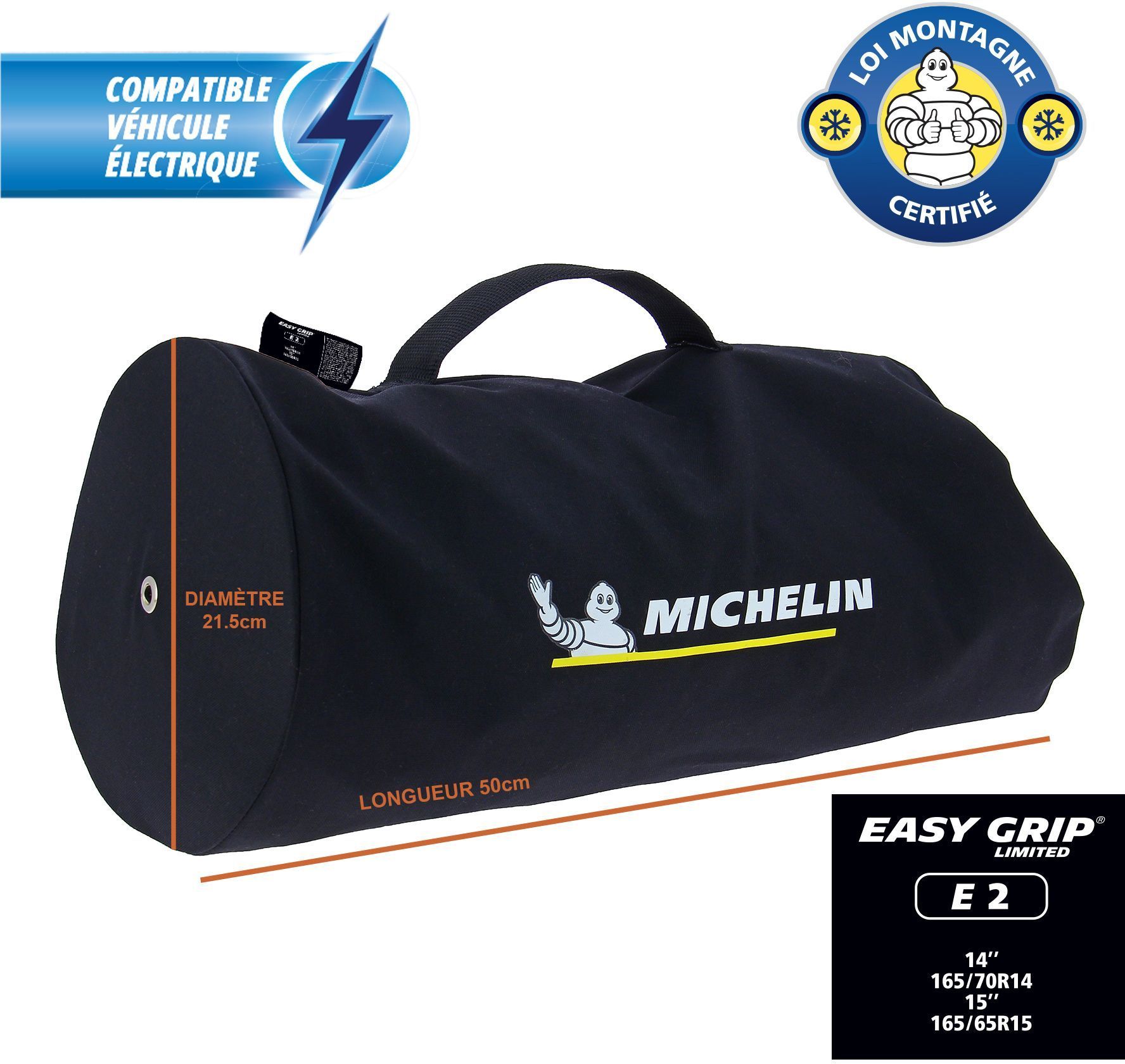 Chaînes neige - MICHELIN - Easy Grip Limited E10 - Noir