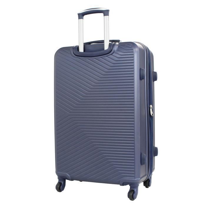 Maleta grande Alistair - Colección Hierro - 4 ruedas - ABS ultrarresistente - Azul