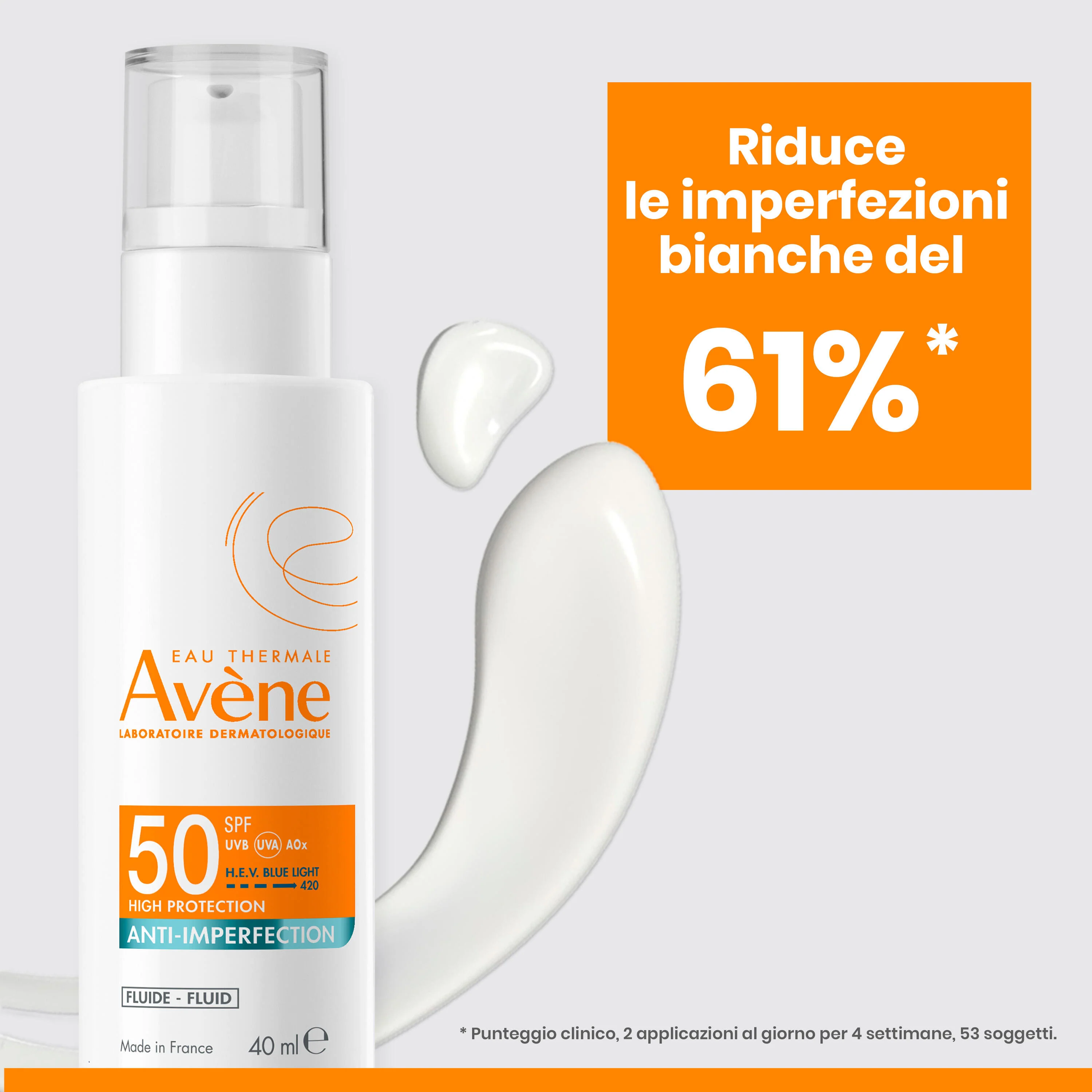 Suncare Fluido Anti-Imperfezioni SPF50 - Solare viso alta prot.