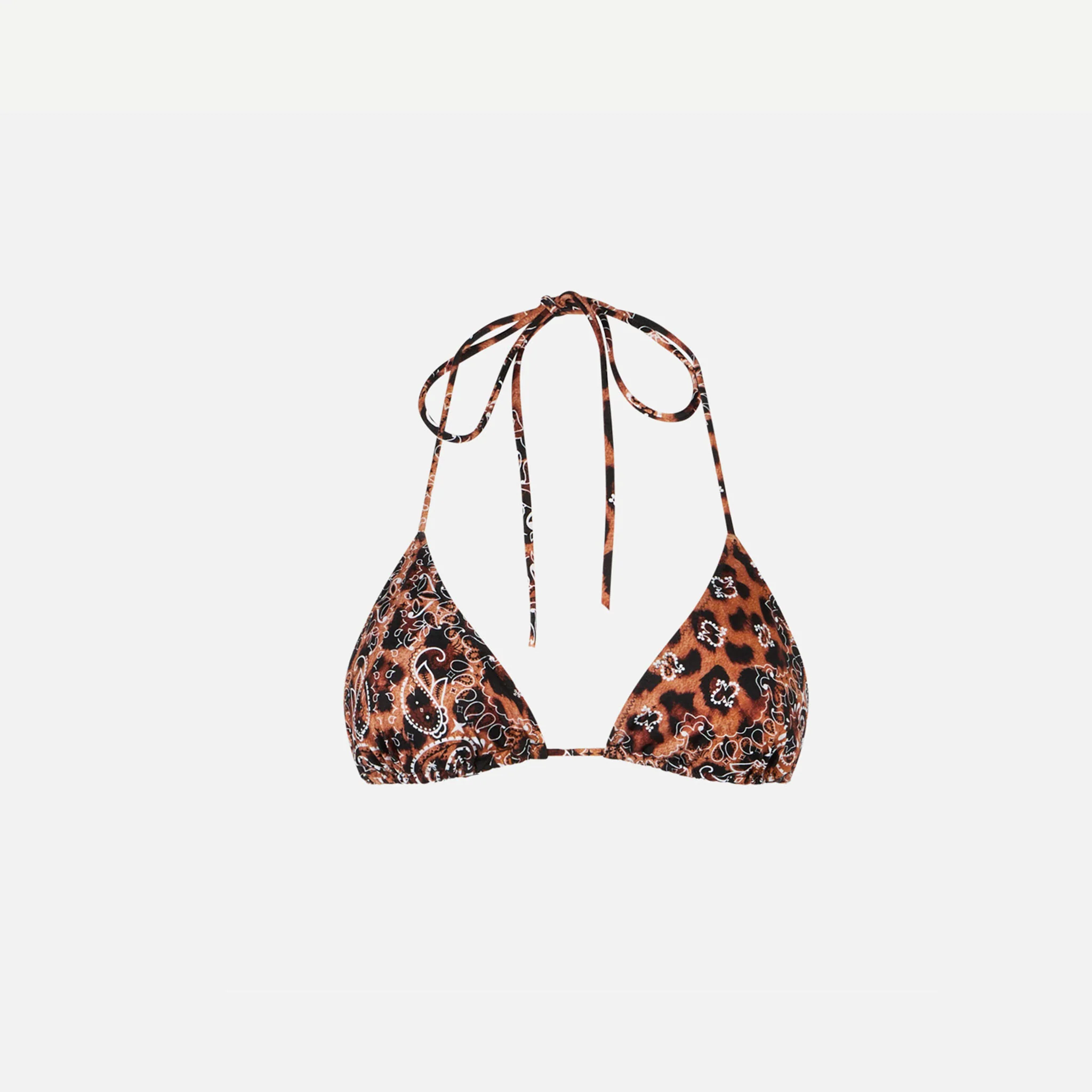 Triangel-Top für Damen mit Leoparden-Bandana-Print