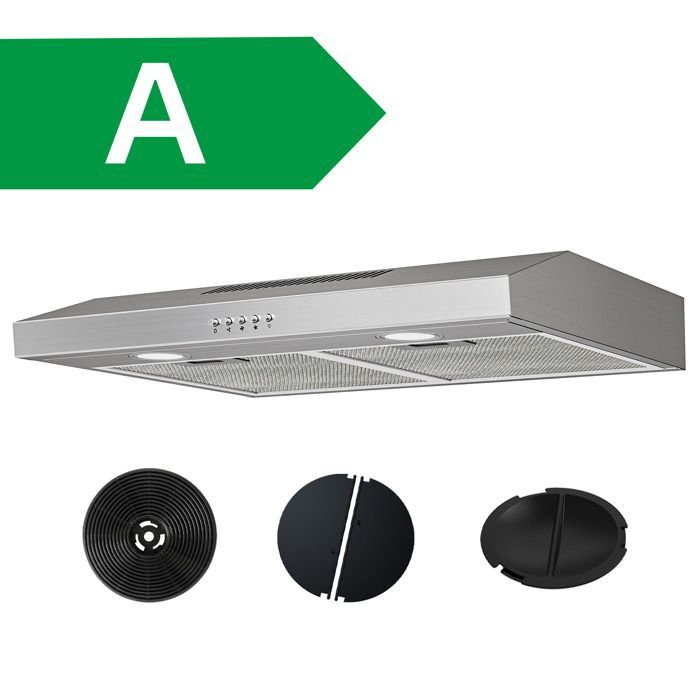 FIREGAS 60cm Canopy Cooker Hood - Extraction and Recirculation - Brushless Motor - Energy Class A