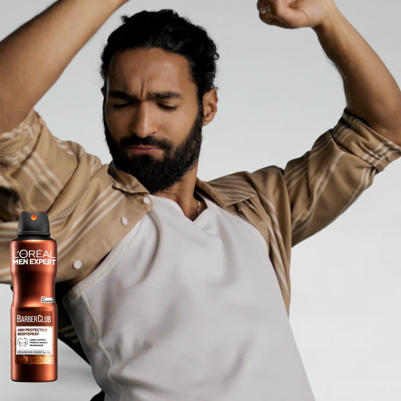 L'Oréal Paris Men Expert Barber Club atsvaidzinošs dezodorants-smidzinātājs vīriešiem
