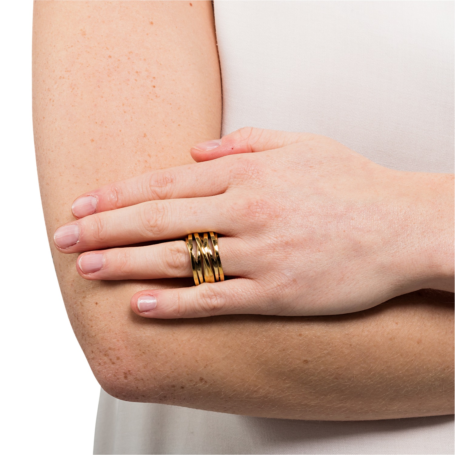 Heideman Bague Serpi couleur or
