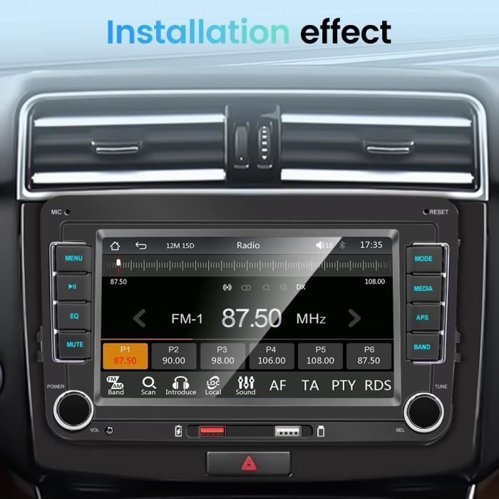 Radio estéreo multimedia para Volkswagen Polo 5 con reproductor CarPlay, Android Auto, RDS y radio FM de 7 pulgadas para VW Passat, Touran, Caddy y Jetta.