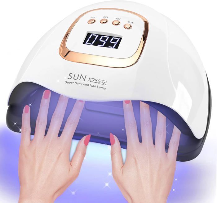 380W UV LED Nail Lamp, Gel Nail Polish Dryer with 81 Beads, UV Nail Lamp with 4 Timer Settings, LCD Screen