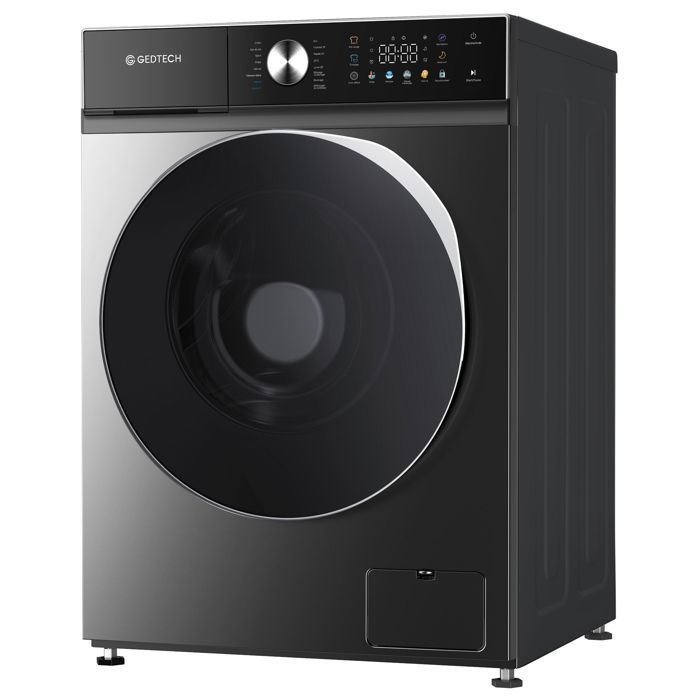 Máquina de lavar roupa de carregamento frontal GEDTECH GLLPS121400DG - 12 kg - 1400 rpm - 16 programas - Eco - Rápido - Consumo muito baixo - LED colorido
