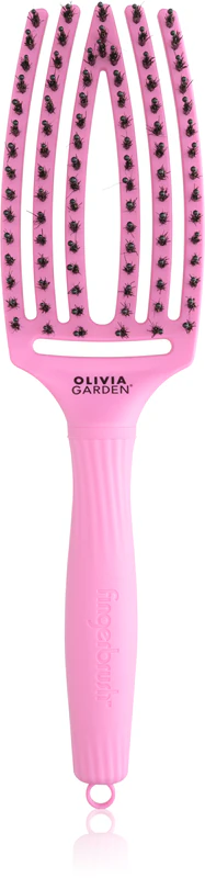 Kartáč na vlasy Olivia Garden Fingerbrush ThinkPink Boar & Nylon Pink Tokyo