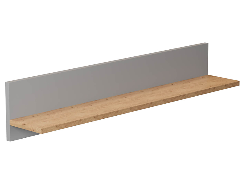 Półka ścienna Denver 100 cm szary chinchilla/hikora