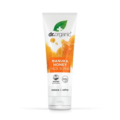 Dr. Organic Manuka Honey Face Scrub, Rengörande exfolierande ansiktsskrubb med Manukahonung, 125 ml