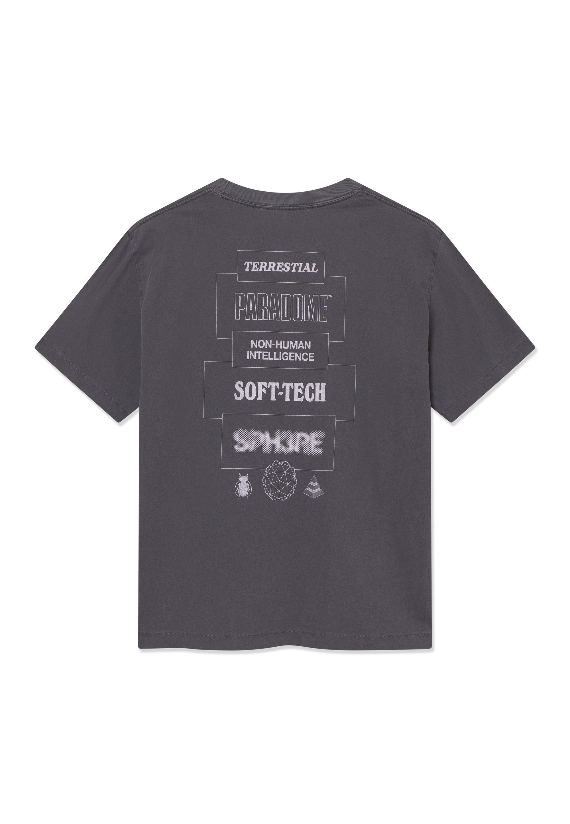 WOOD WOOD GARY TYPO - T-shirt met print - zwart zand