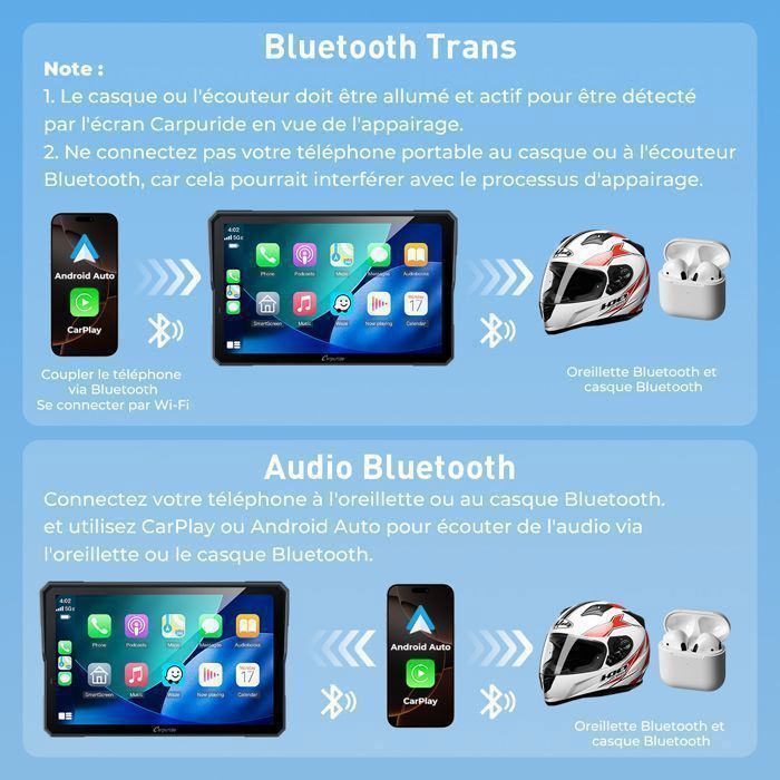 Autorradio CARPURIDE W702B con pantalla de 7