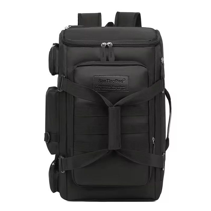 Mochila de viaje de gran capacidad para mujer, bolso de fin de semana multifuncional, bolso de mano para salidas cortas, ocio, negocios, equipaje, color negro.