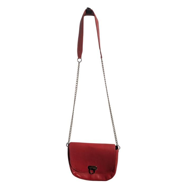 PIECES - Bolsa de couro - vermelha - Artigos de couro femininos