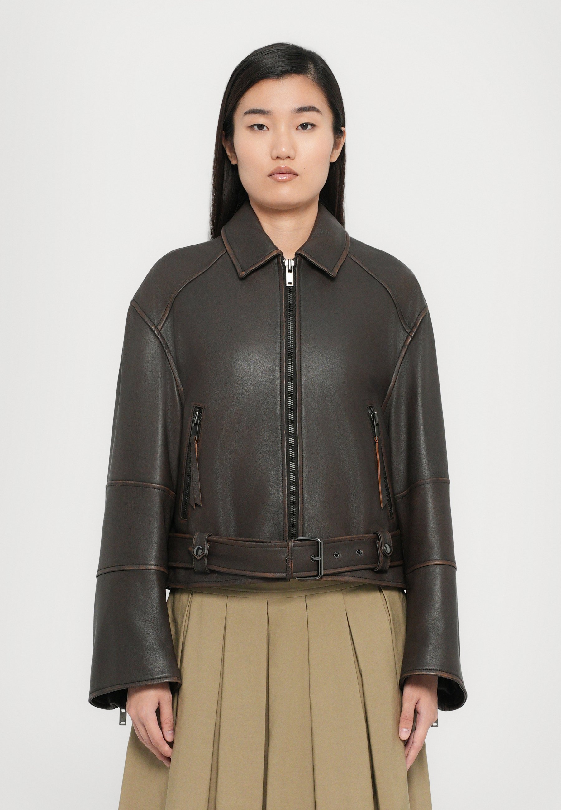 WEEKEND MaxMara EGIZIO - Nahktagi - tumepruun