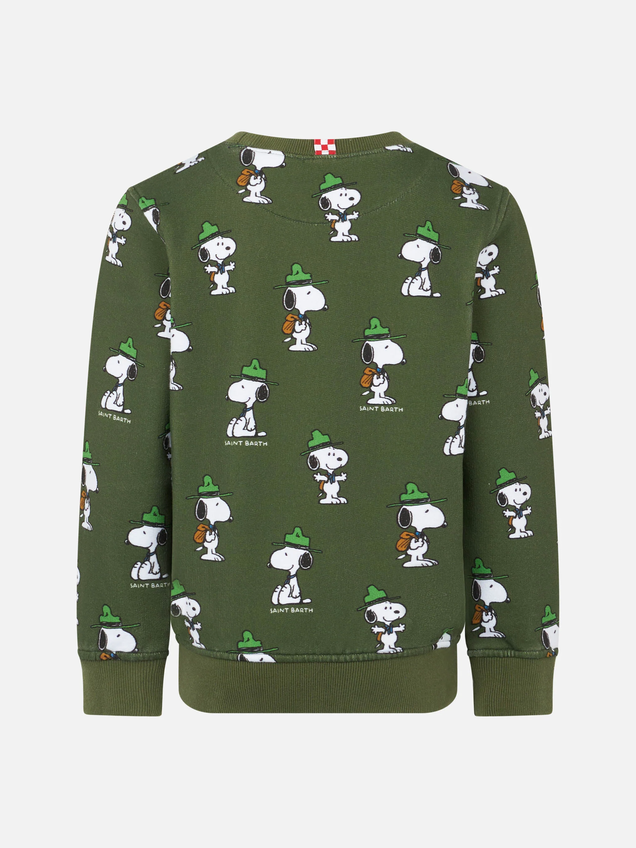 Felpa da bambino girocollo verde con stampa Snoopy | EDIZIONE SPECIALE