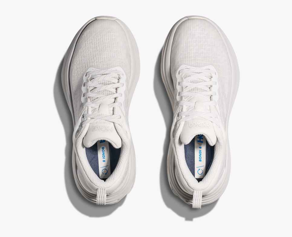 HOKA Stealth/Tech Bondi 8 Caged Λευκό / Κοσμικό Γκρι