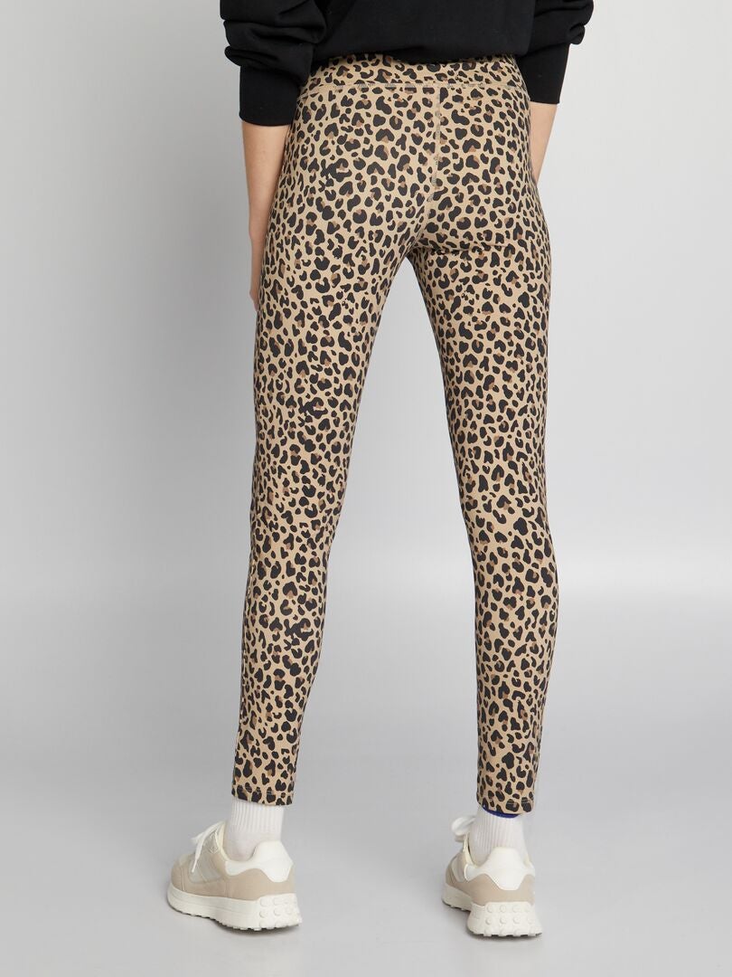 Leggings met luipaardprint - BRUIN