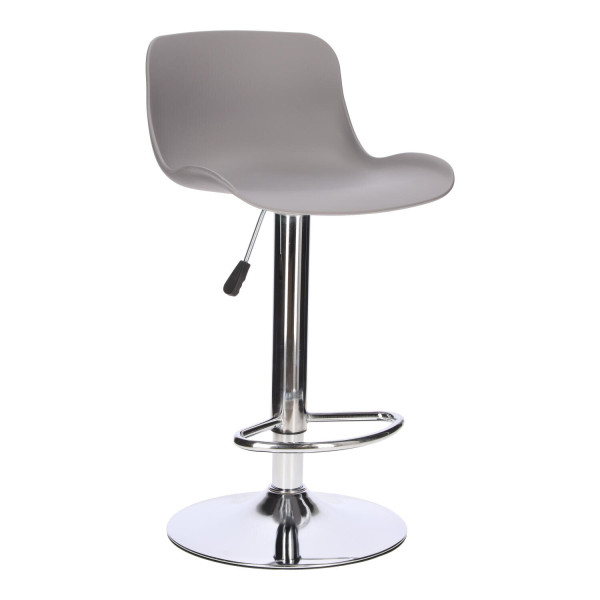 STOŁEK BAROWY Inge REGULOWANY 60-81 cm szary/chrom