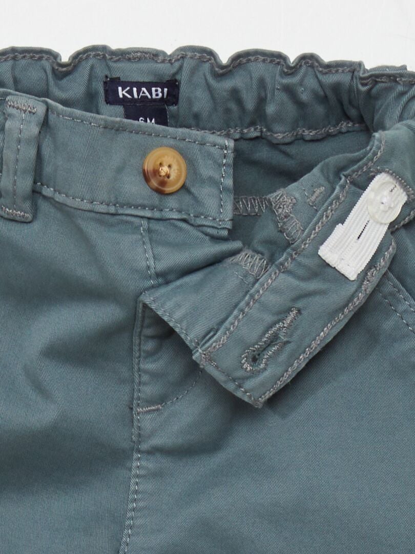 Effen chino broek - BLAUW