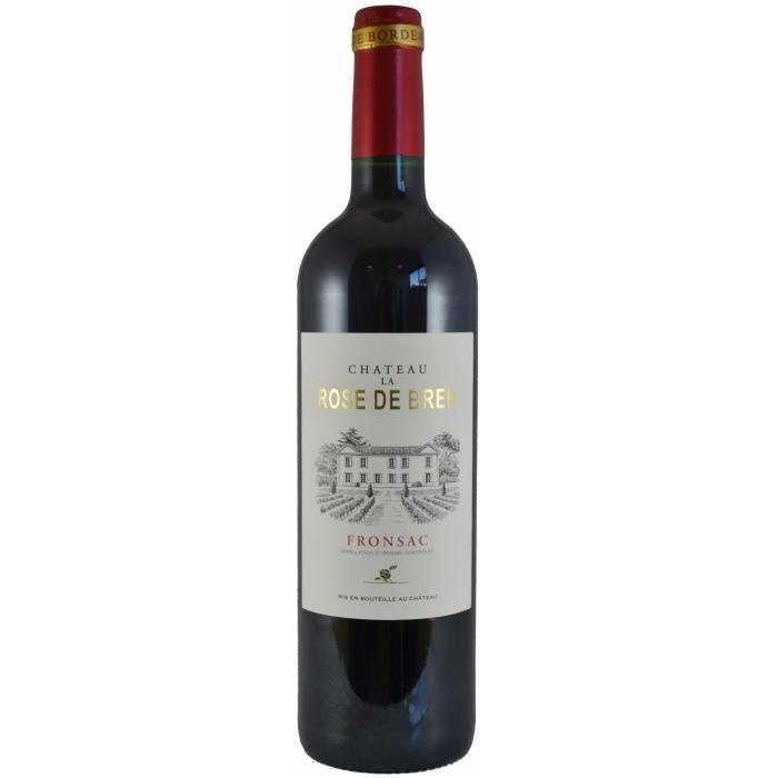Château La Rose de Bren 2017 - Fronsac AOC - vin rouge de Bordeaux - lot de 6 bouteilles.