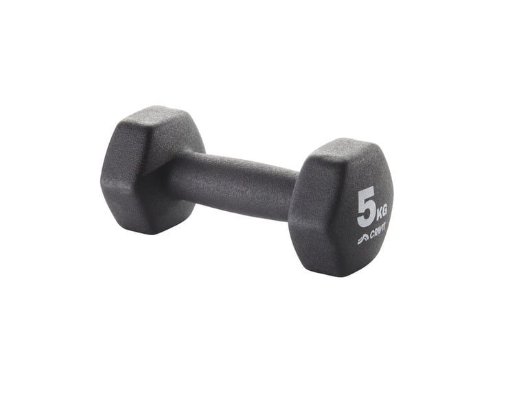 CRIVIT käsipainosetti, 2 x 5 kg, monipuolinen (Huomio LV: OSBE/NL/CZ/PL/SK/FR)