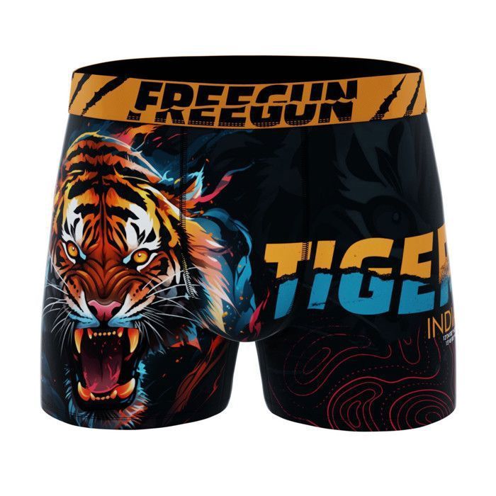 Calzoncillos bóxer Freegun para hombre - Naranja (Paquete de 4)