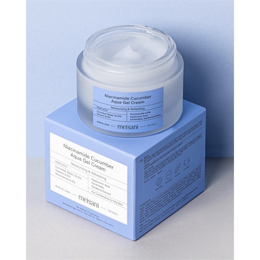 Meisani Hydrating Serum Niacinamide Cucumber Aqua Gel Cream – 50 ml