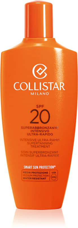 Collistar Special Perfect Tan Intensive Ultra-Rapid Supertanning Treatment, um produto que acelera e prolonga o bronzeado FPS 20.