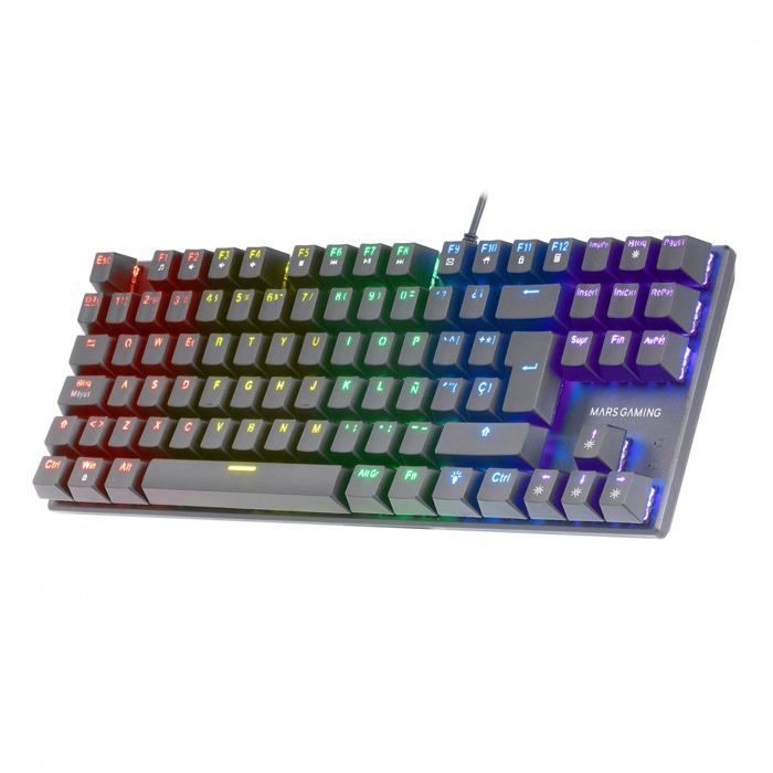 Mechanisch gamingtoetsenbord - MARS GAMING - MK80 RGB - Blauwe switches - AZERTY - Bedraad