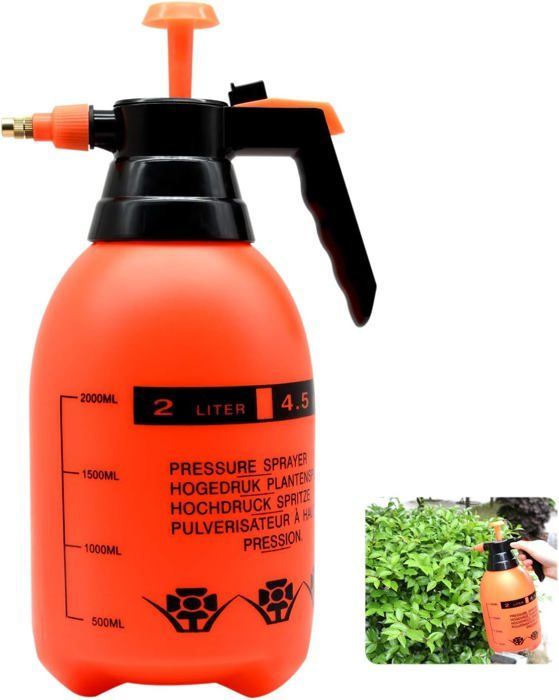 pulvérisateur à Pression 2L avec buse en Laiton réglable, atomiseur à Pompe de Haute qualité(2L)