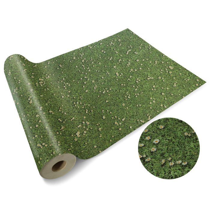 Suelo de vinilo 3D Moonlight Daisy de PVC, 100 x 100 cm