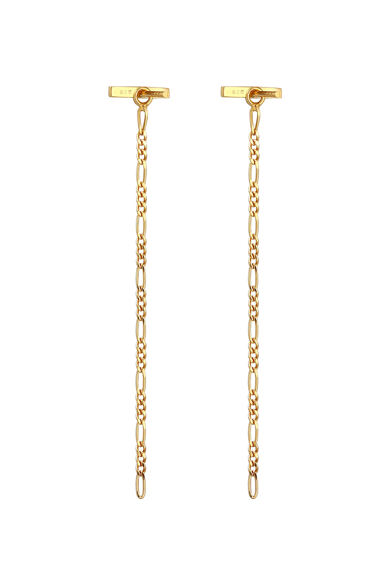Elli Chaîne Figaro Géo Basic Blogger Boucles d'Oreilles Femme - (925/1000) Argent