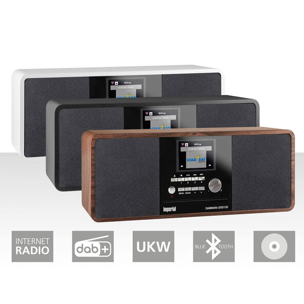 Rádio de internet Imperial DABMAN i200CD DAB+, branco