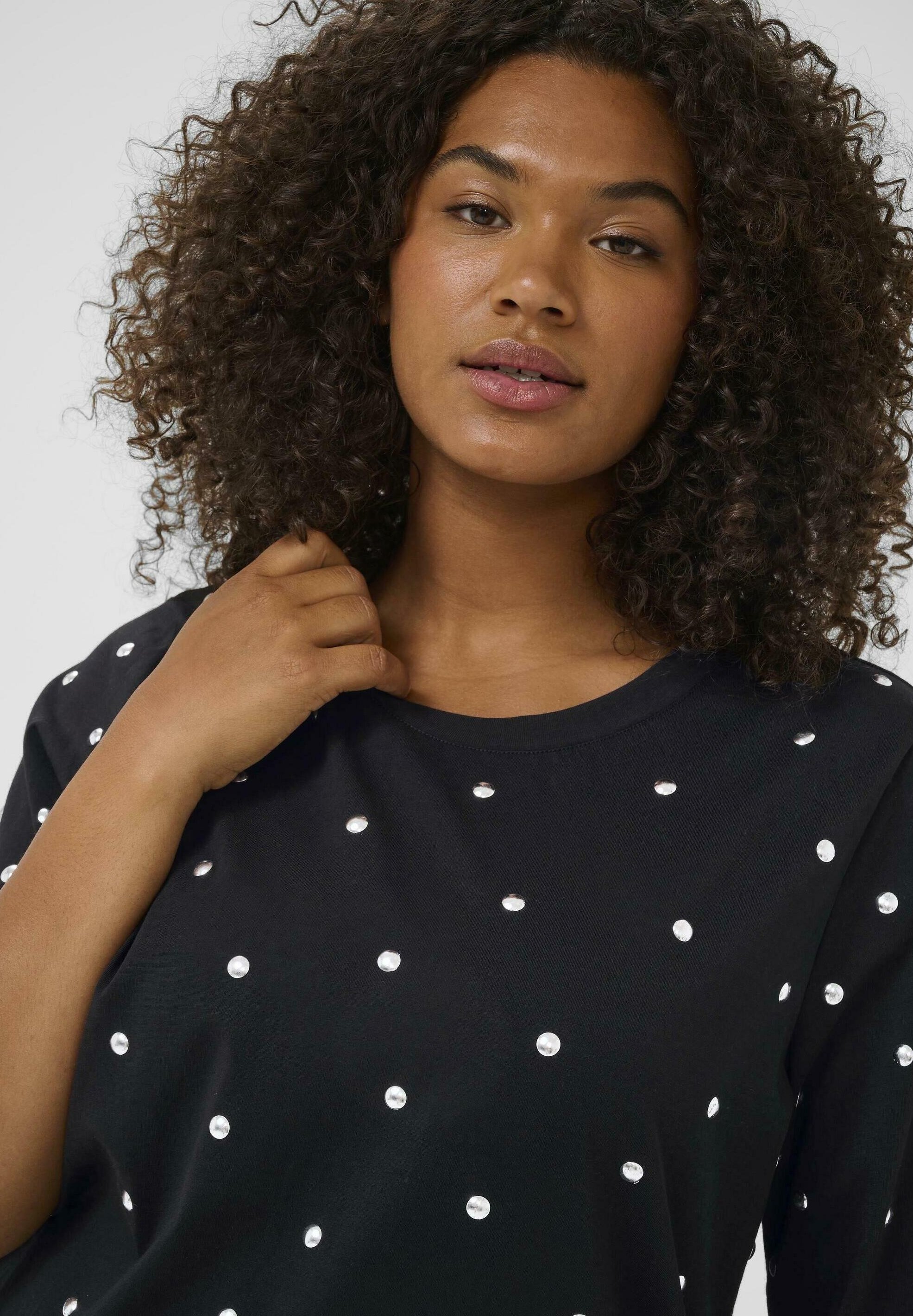 Kaffe Curve HELENA - T-shirts med print - black