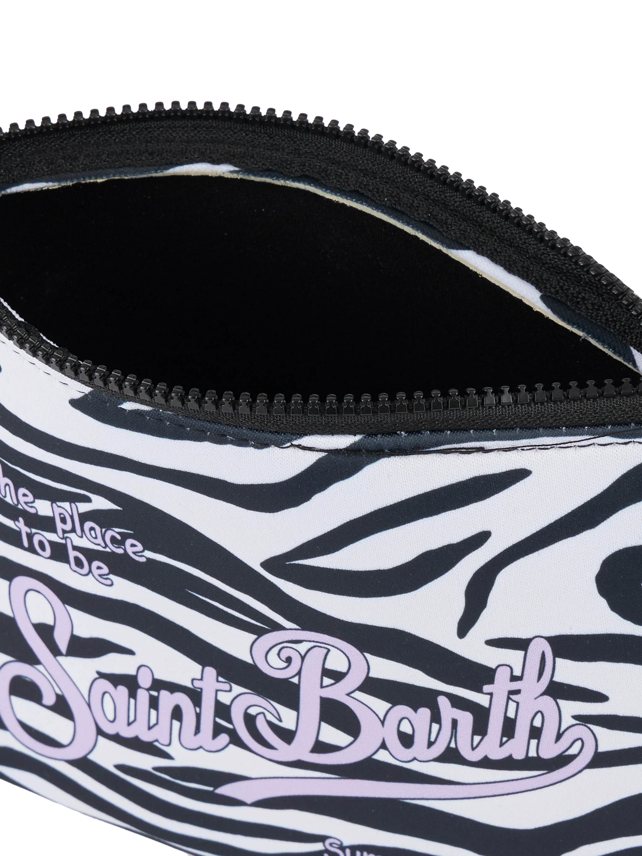 Aline scuba-clutch med zebraprint