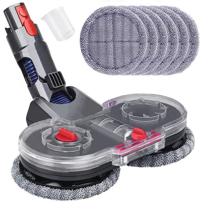 Tête de Vadrouille Electrique pour Dyson V11 V10 V15 V8 V7 Aspirateur Tête de Balai avec Réservoir et 6 Vadrouilles Lavables