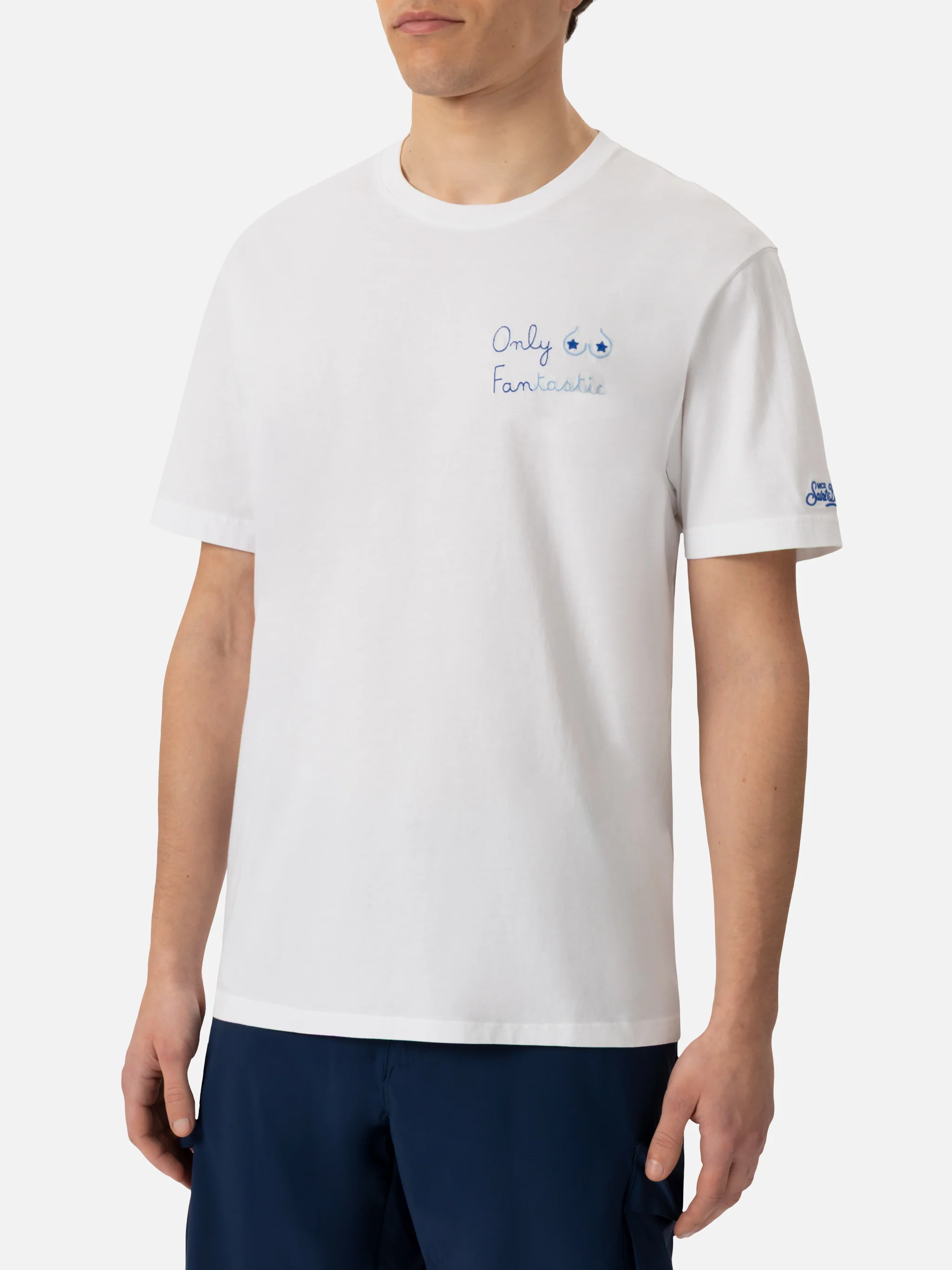 T-shirt Portofino in jersey di cotone classic fit con ricamo Only Fant