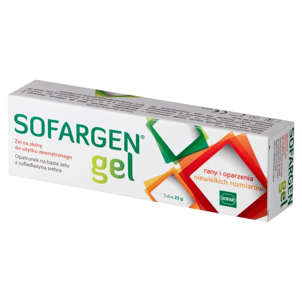 Sofargen Gel Opatrunek na bazie żelu z sulfadiazyną srebra