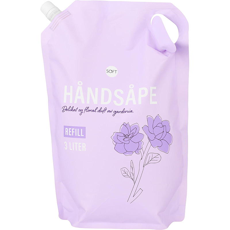 Blød håndsæbe 3 l refill Gardenia