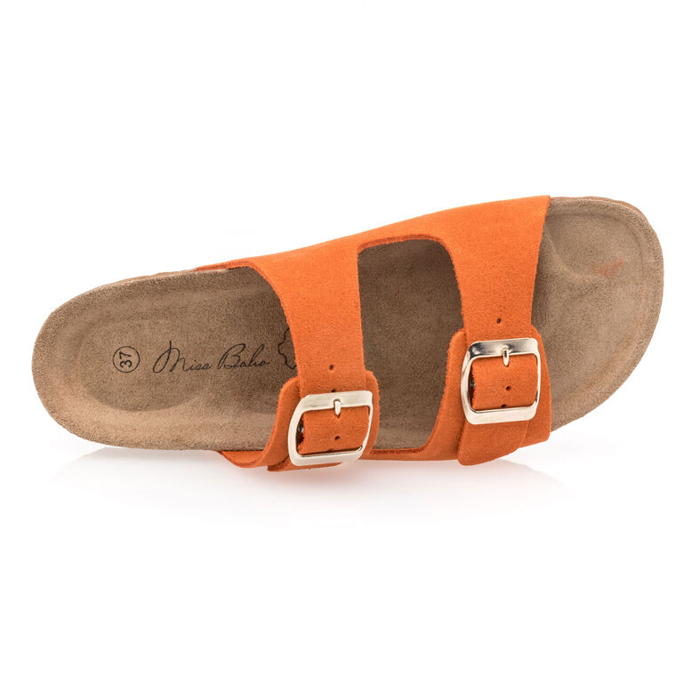 Sandalias naranjas para mujer / Zapatos de punta abierta