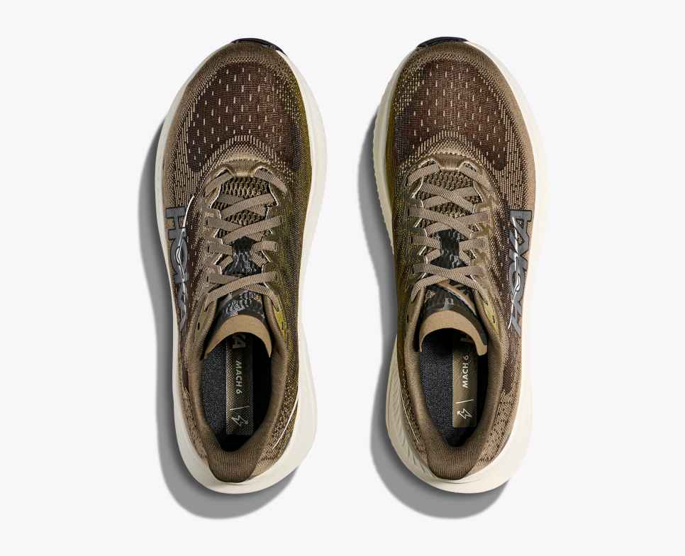 HOKA Mach 6 Antiek Olijf-/Truffelzout